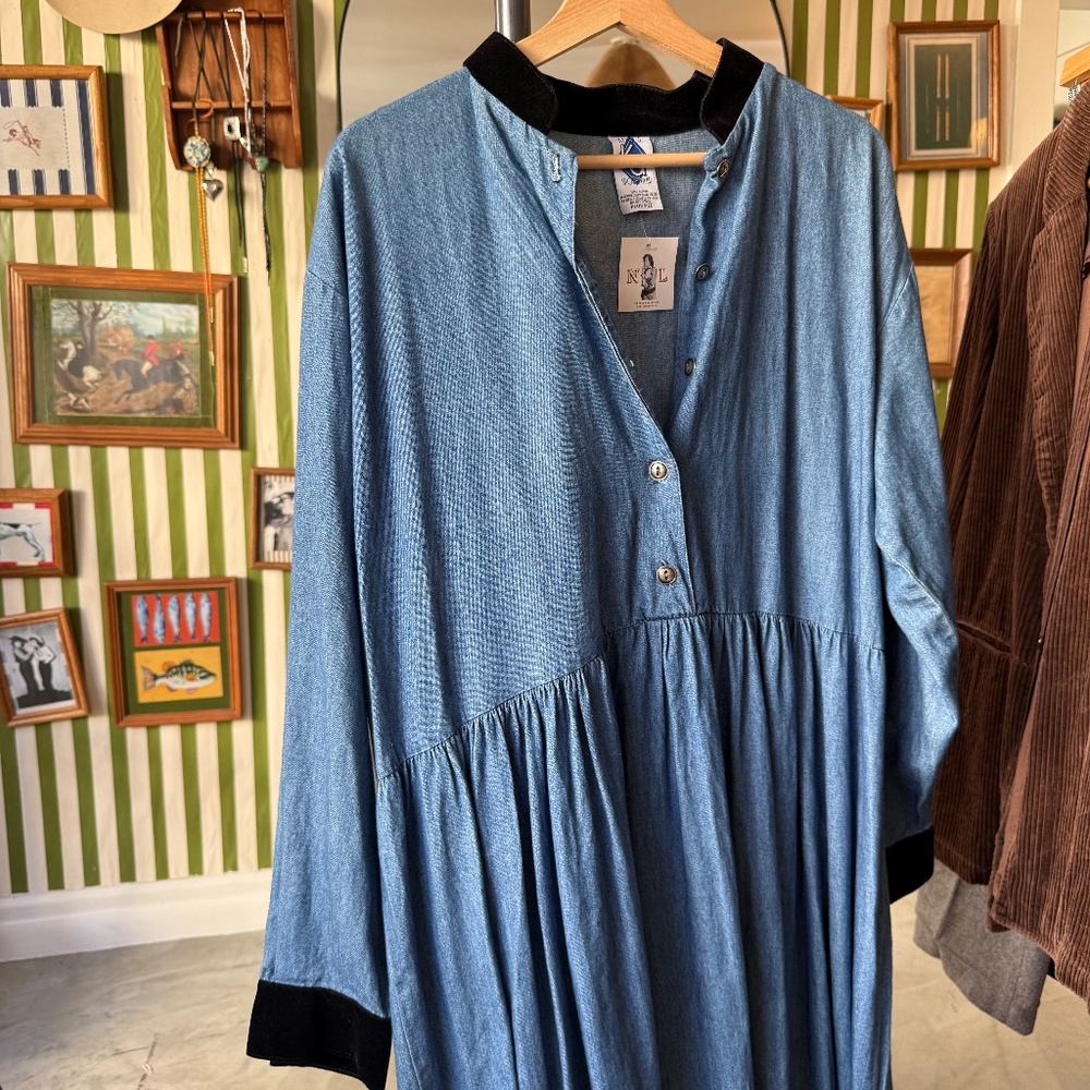 Vintage Plus Size Denim Dress